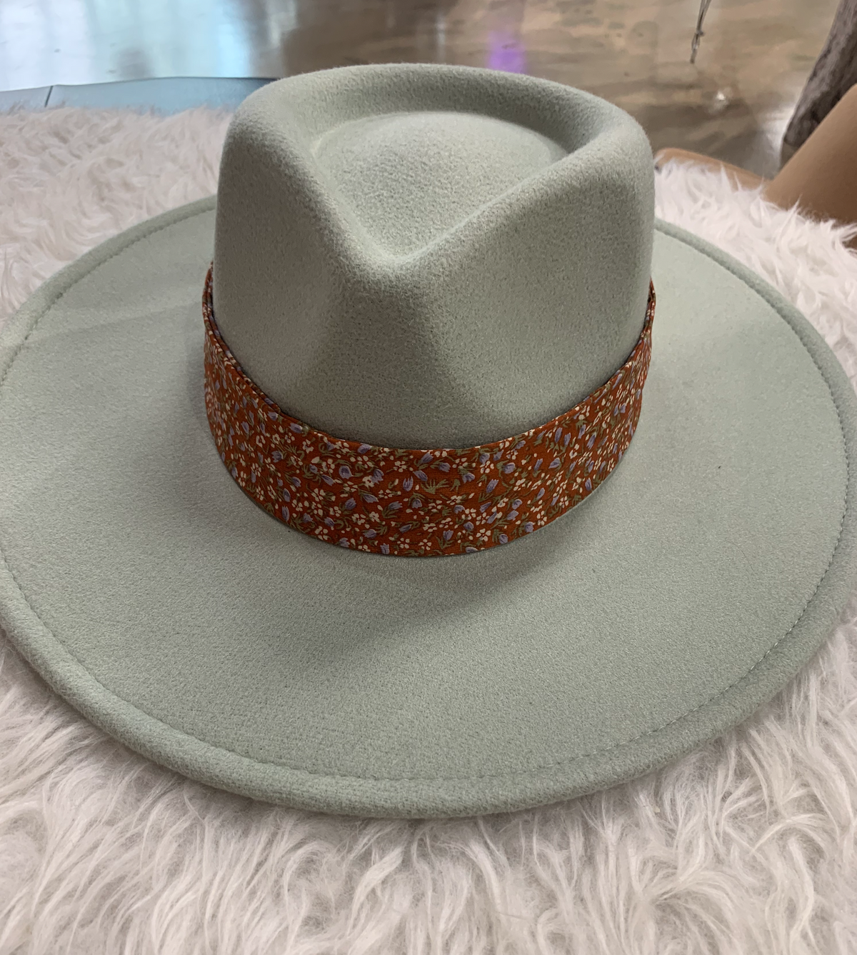 Ariel Vegan Felt Rancher's Hat- Mint