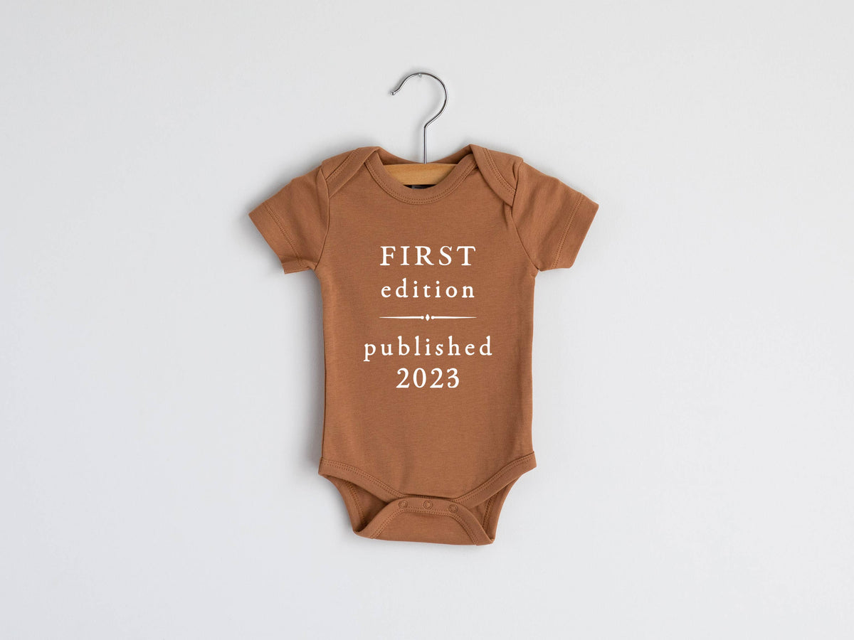 Camel Organic First Edition Published 2023 Baby Bodysuit