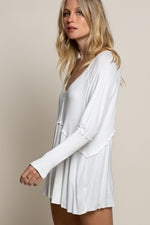 Super Soft Ribbed Long Sleeve- White