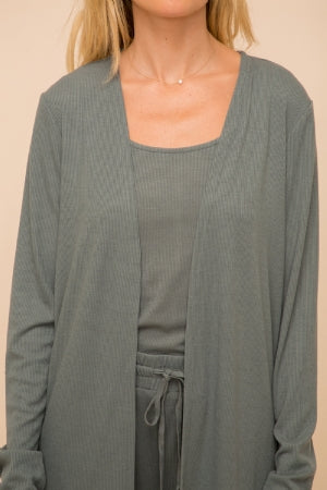 Sage Grey Cardigan