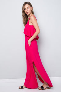 Buttery Soft Fuschia Maxi Dress