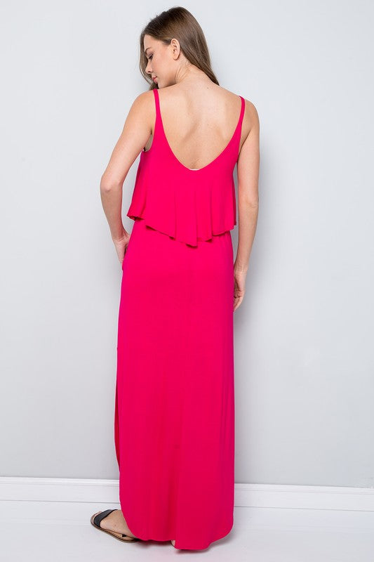 Buttery Soft Fuschia Maxi Dress