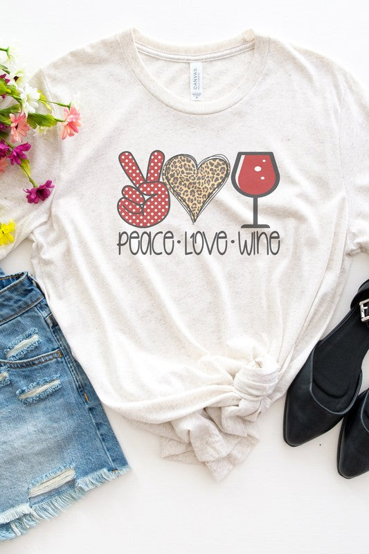 Peace, Love, Wine Tee