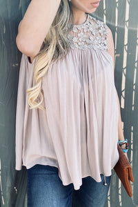 Lace Up Back Tank