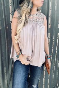 Lace Up Back Tank