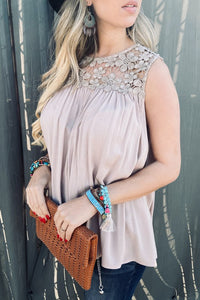 Lace Up Back Tank