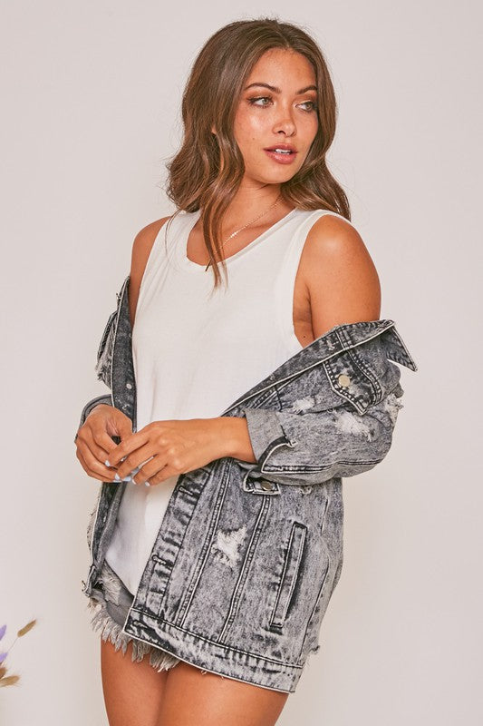 Charcoal Denim Jacket