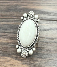 White Turquoise Ring