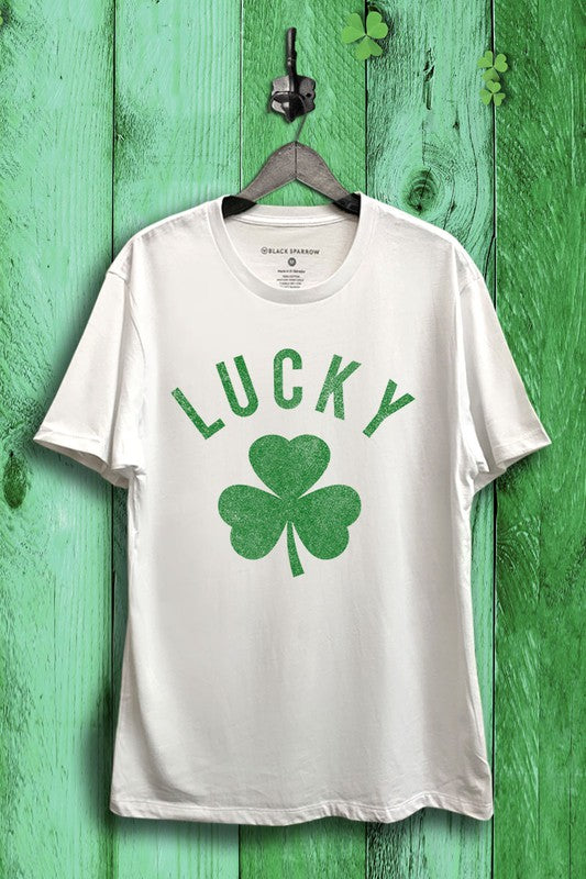 Lucky Graphic Top- White