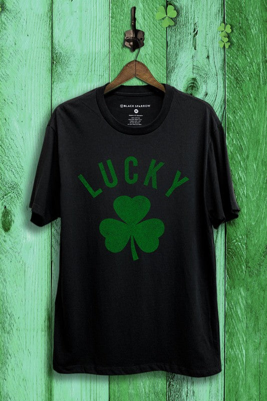 Lucky Graphic Top- Black