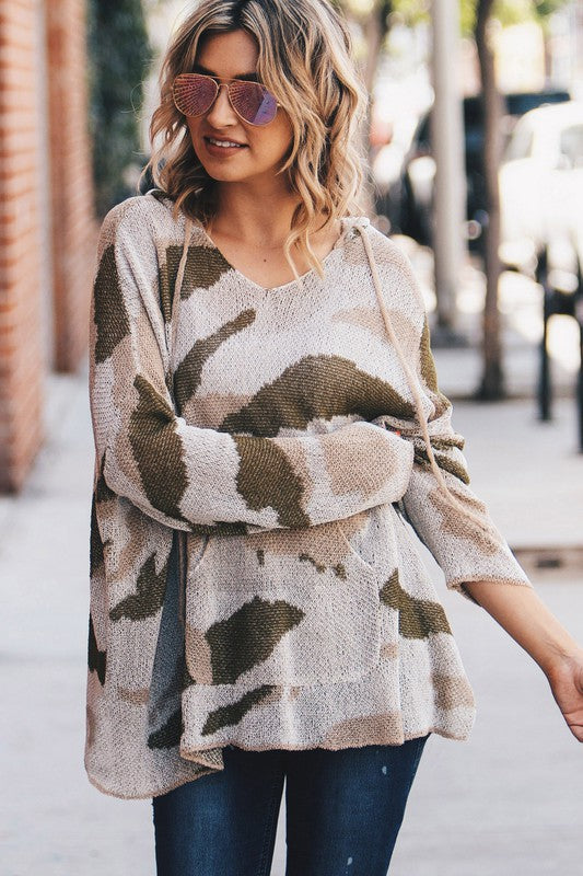 Soft Camo Pullover Top