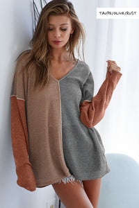 Color Block Lightweight Grace Sweater