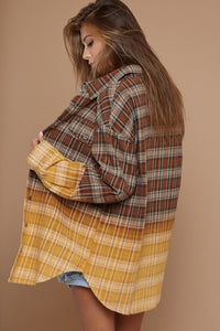 Mocha Brown Multi Bleached Flannel