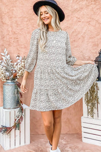 Sasha White Leopard Dress