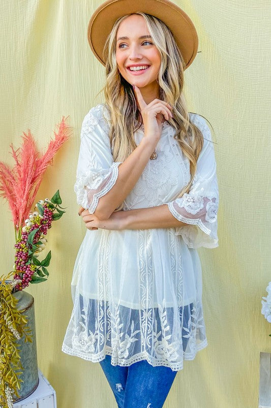 Best Selling April Tunic- Ivory