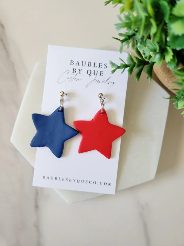 Lydia Patriotic Star Earring