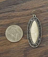 Natural White Turquoise Earrings