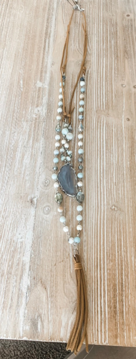 Handmade Beaded Double Layer Necklace