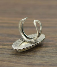 Natural White Turquoise Adjustable Ring