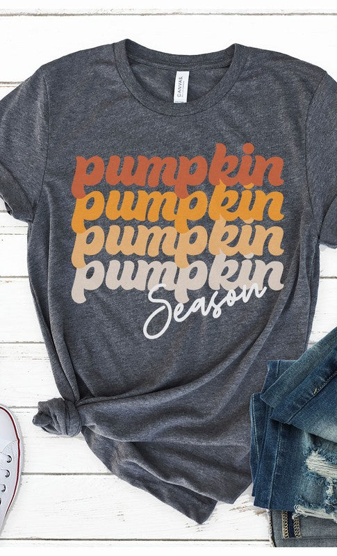 Pumpkin Season Graphic Tee (Heather Olive & Charcoal Available)