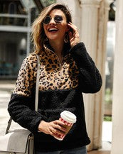 Leopard Sherpa Sweatshirt