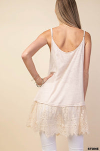 Eyelash Lace Frill Tunic Top