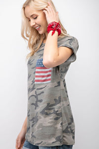 (Pre-Order) 4TH OF JULY CAMO POCKET TOP