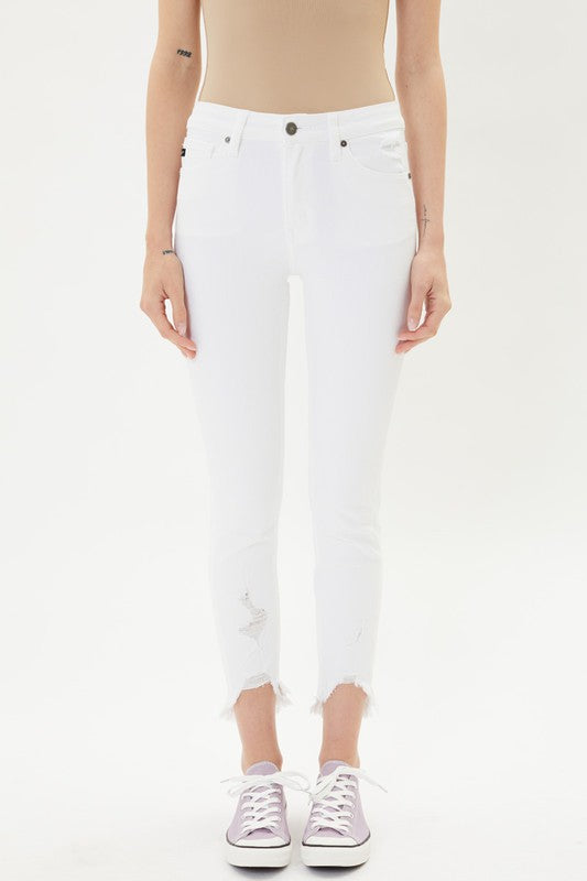 White Rough Hem KanCans