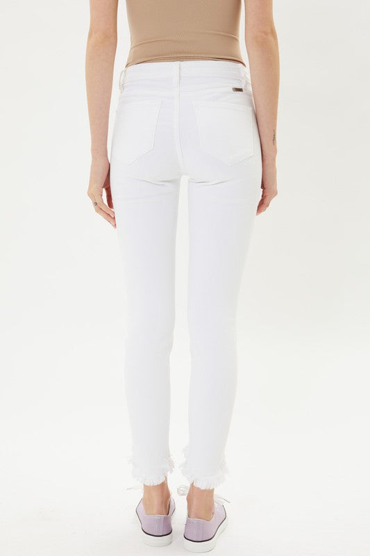 White Rough Hem KanCans