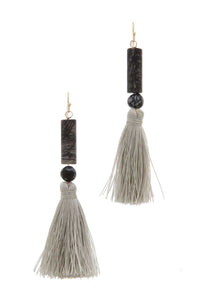 Beaded Tassel Drop Earring