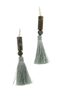 Beaded Tassel Drop Earring