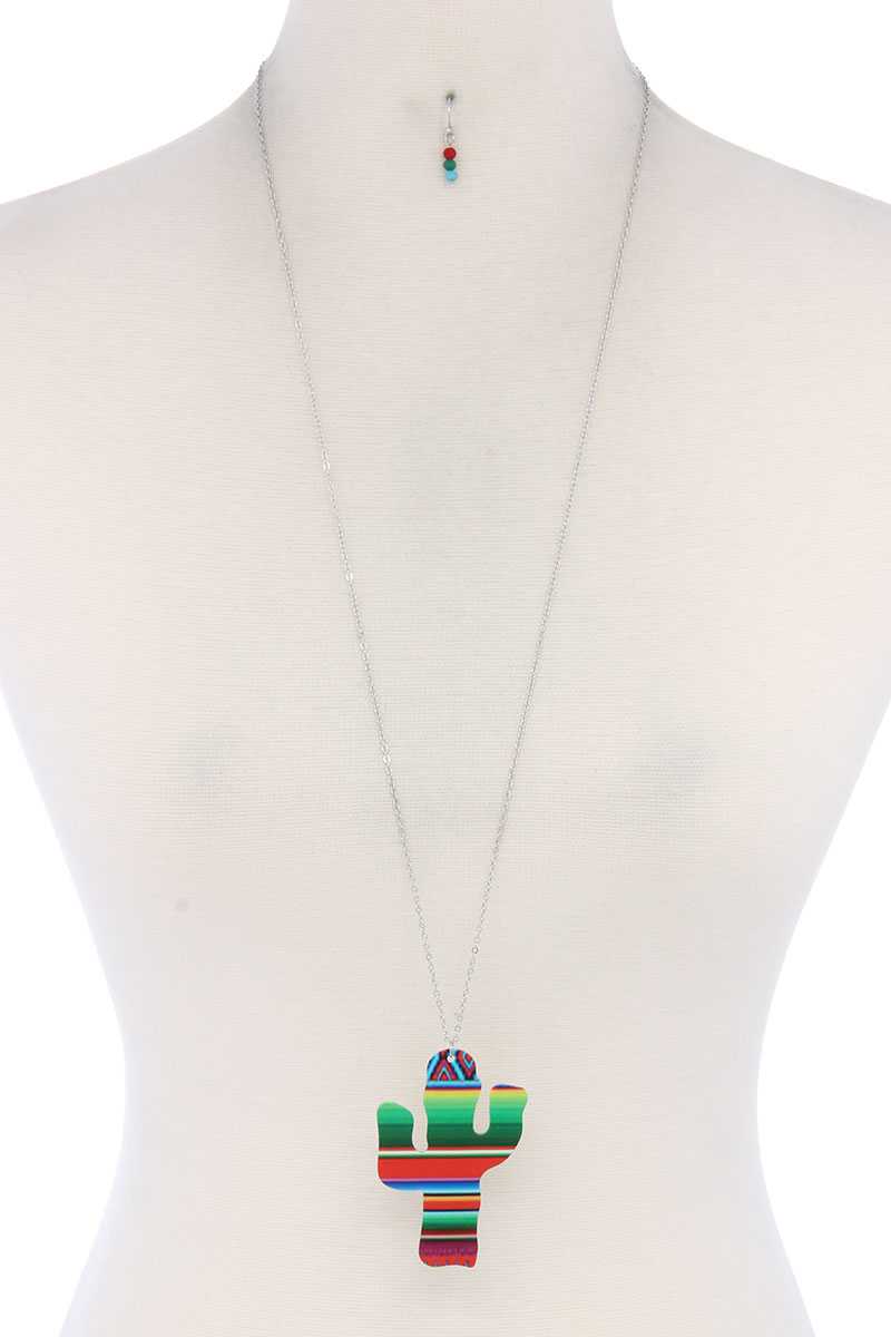 Cactus Pendant Necklace