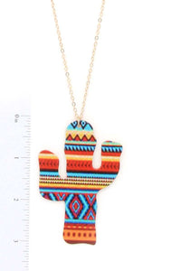 Cactus Pendant Necklace