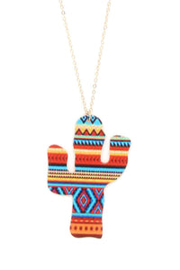 Cactus Pendant Necklace