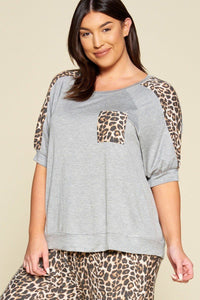 Plus Size Cute Animal Print Casual Top