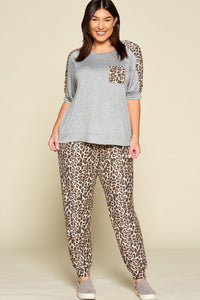 Plus Size Cute Animal Print Casual Top