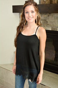Oragami Black Lace Cami