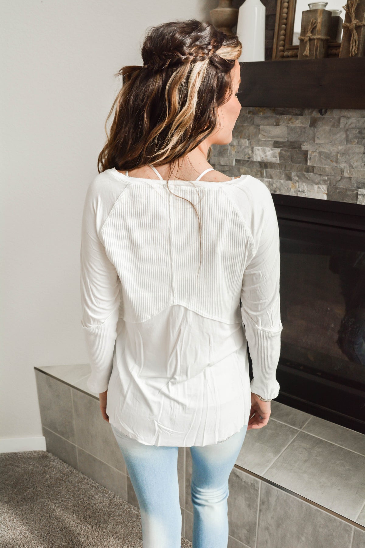 Super Soft Ribbed Long Sleeve- White
