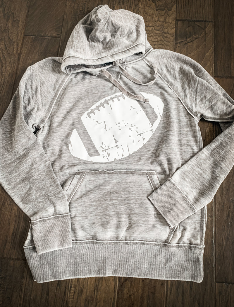 Football Fleece Burnout Hoodie
