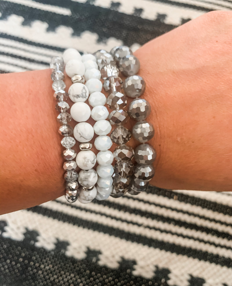 Grey/White Sparkle Stack