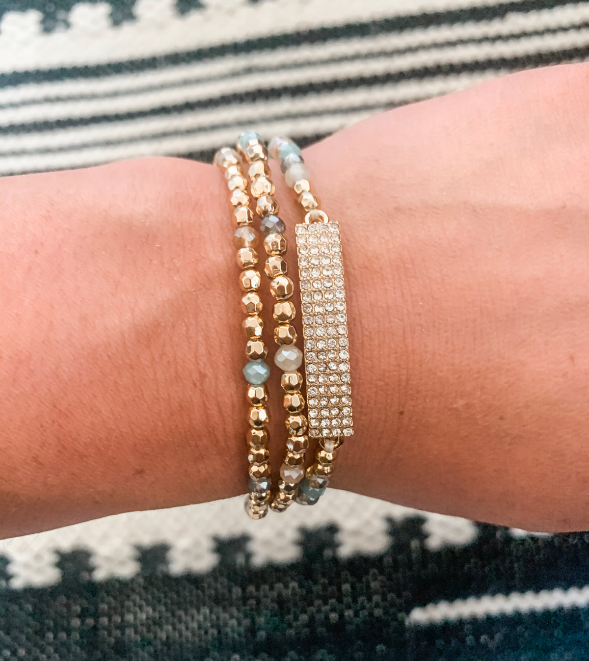 Triple Layer Sparkle Bar Bracelet