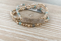 Triple Layer Sparkle Bar Bracelet