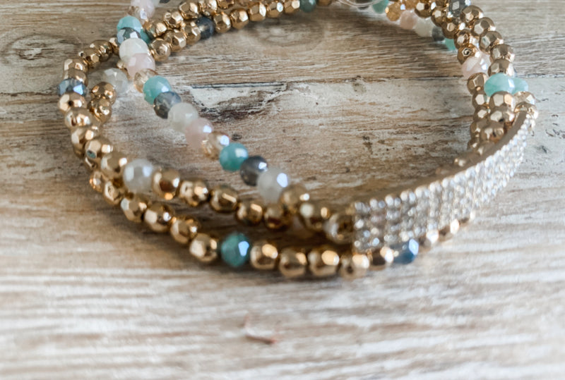 Triple Layer Sparkle Bar Bracelet