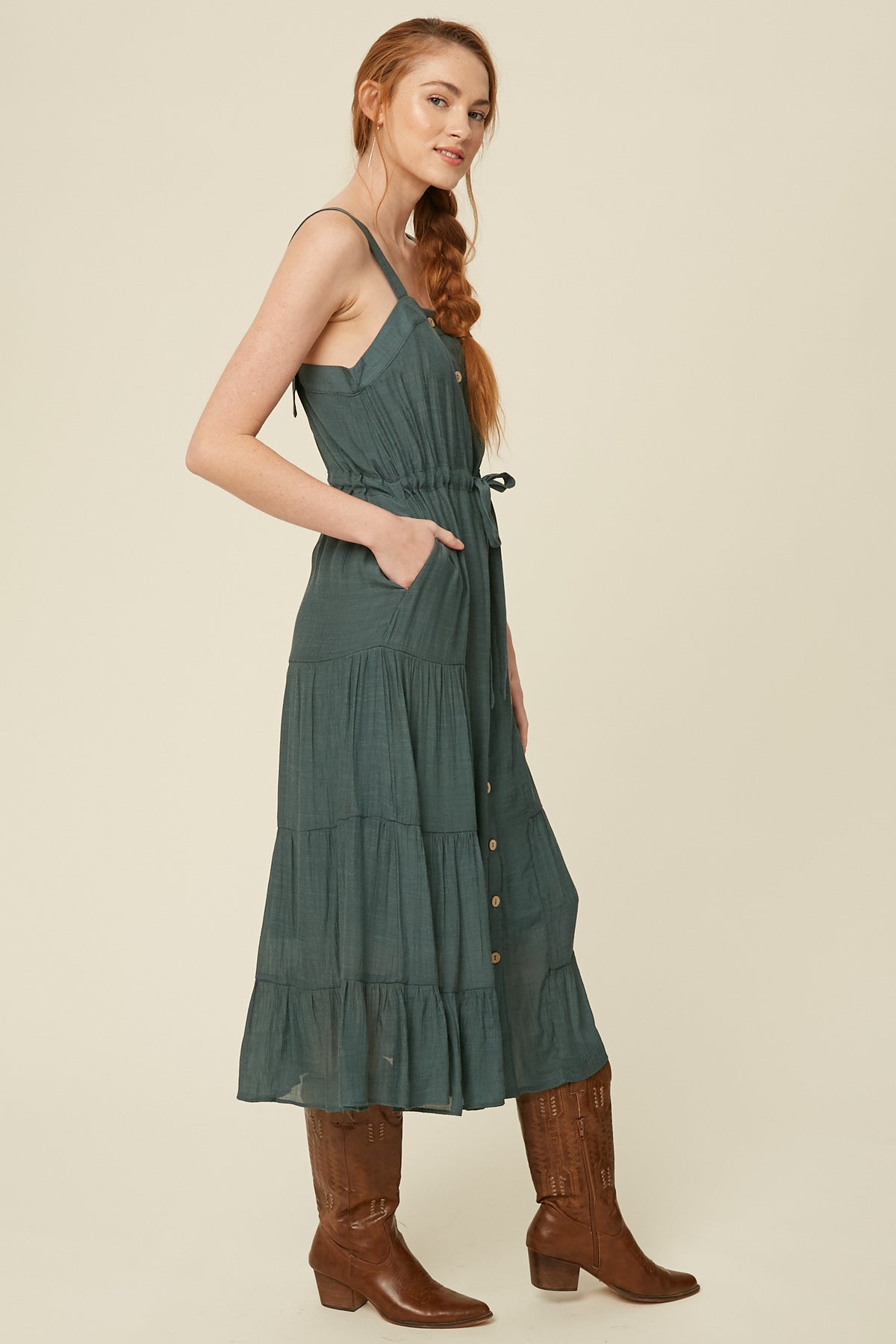 Emerald Midi Dress