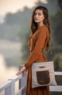 BEIGE WORLD SHOULDER BAG