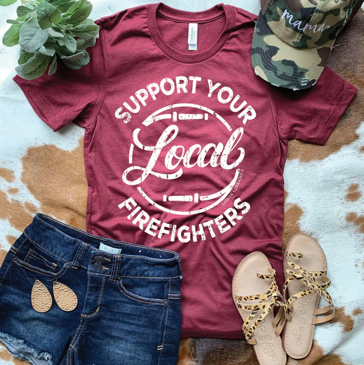 Support FireFighters Graphic Tee