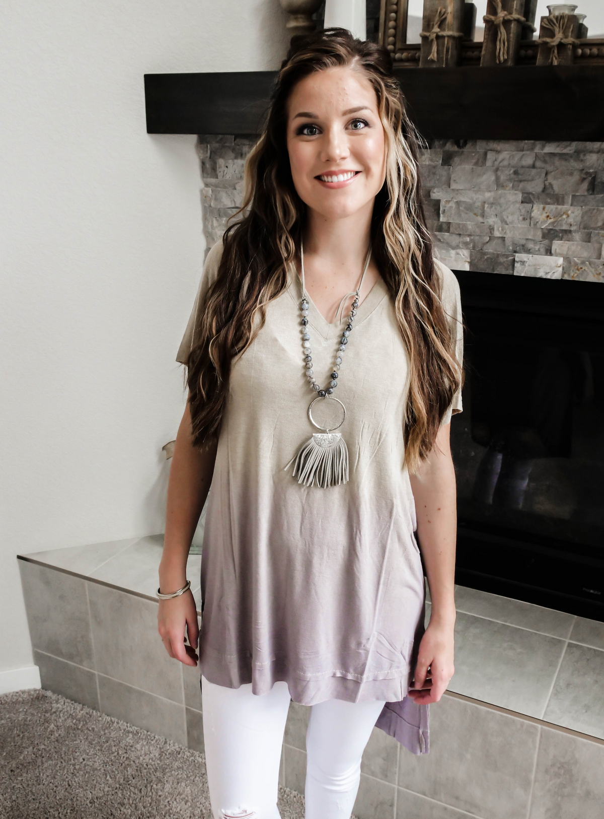 Lavender Tie Dye Tunic Top