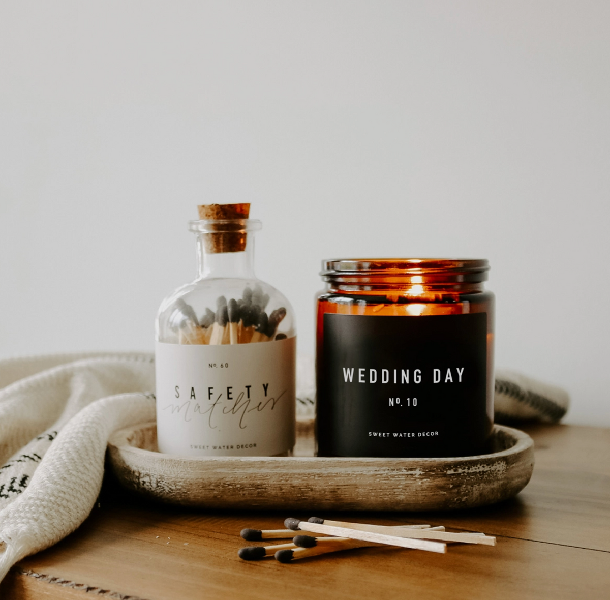 Wedding Day Soy Candle | Amber Jar Candle