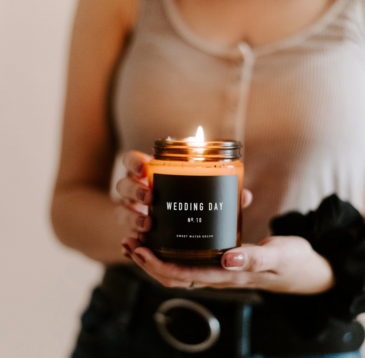 Wedding Day Soy Candle | Amber Jar Candle