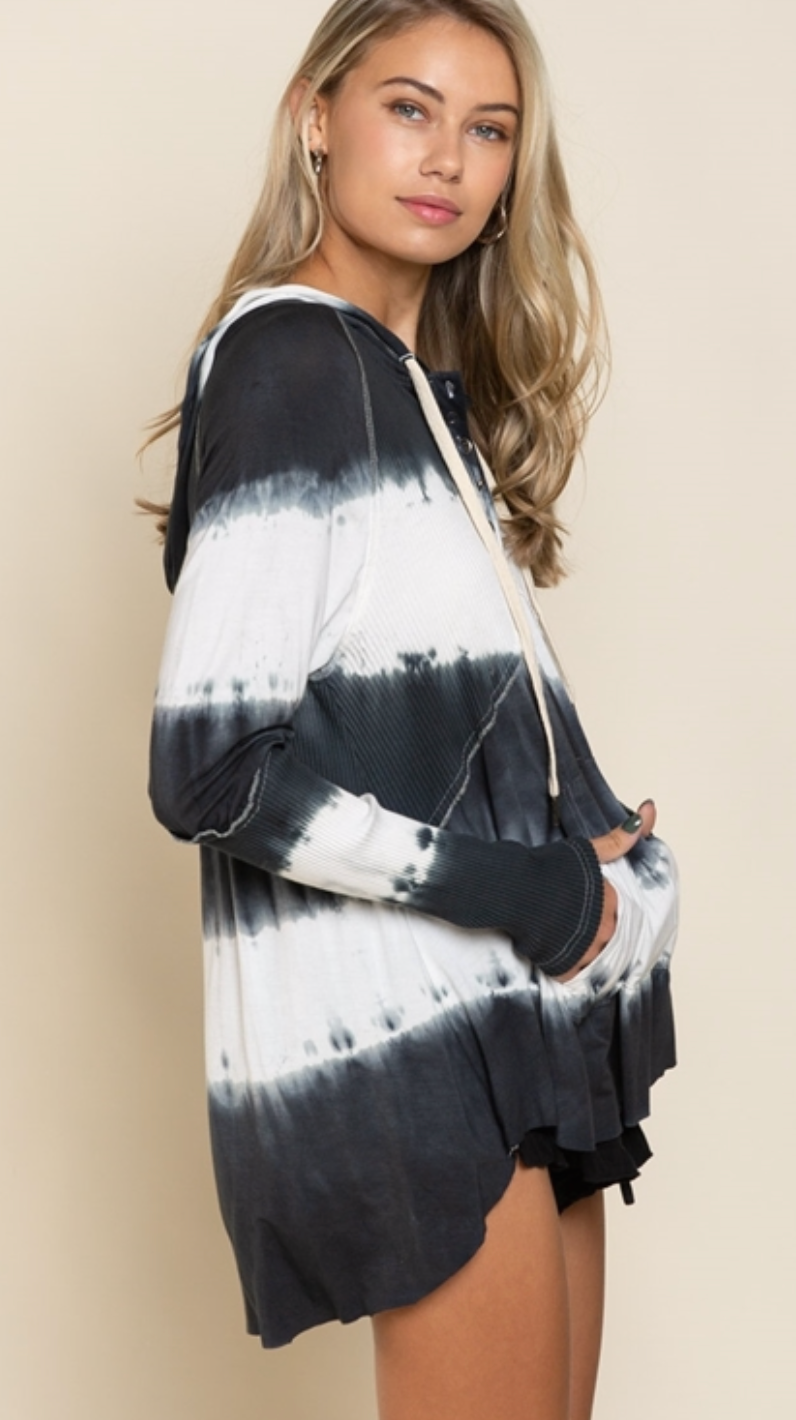 Midnight Blue Tie Dye Long Sleeve